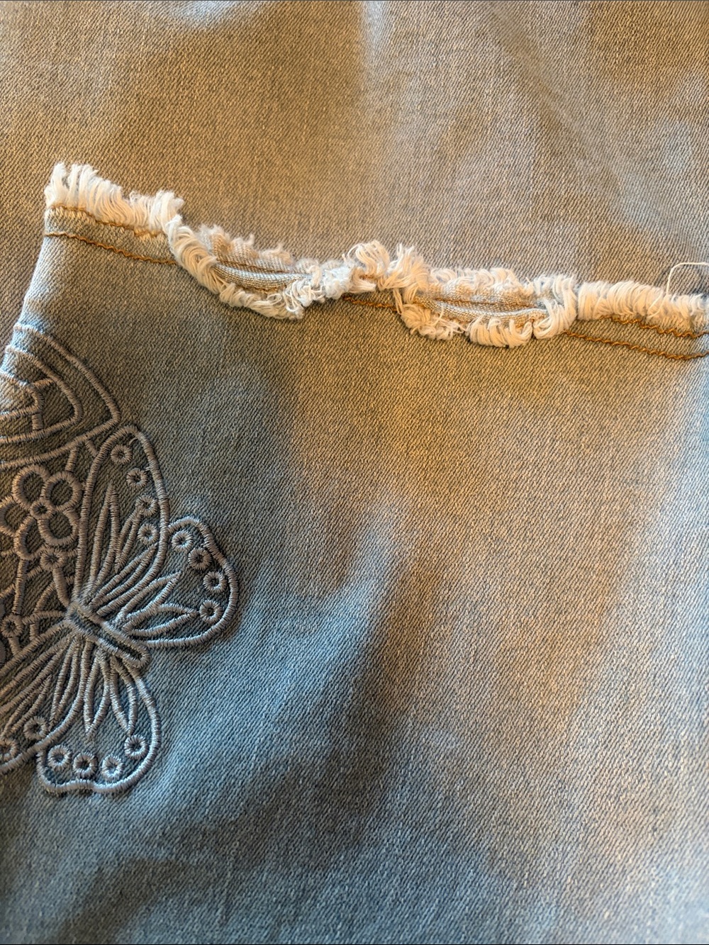 Northern Reflections Light Blue Embroidered Ankle Jeans Size 18 - Picture 11 of 12